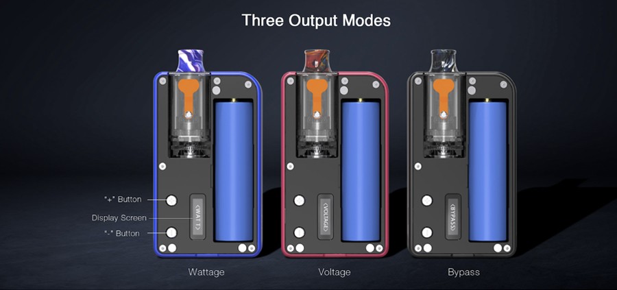 Alter the Mulus by Aspire’ performance with multiple output modes