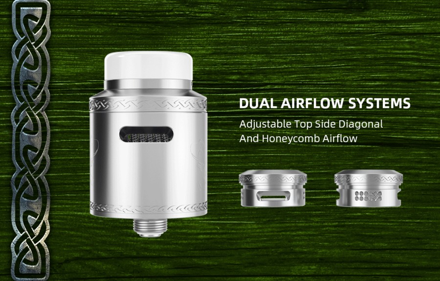the newly designed dual airflow system allows for full control over vapour flow, there are two airflow options - diagonal and honeycomb.