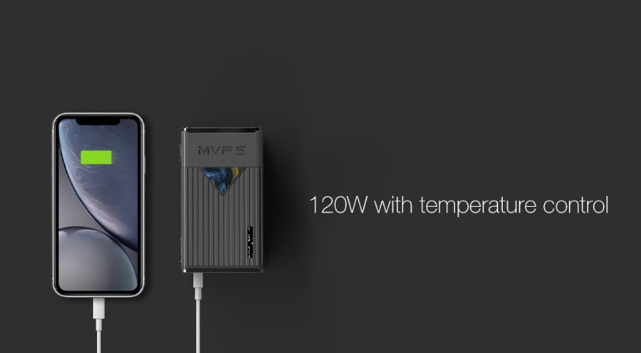 The MVP5 kit features a 120W max output as well as temperature control mode.