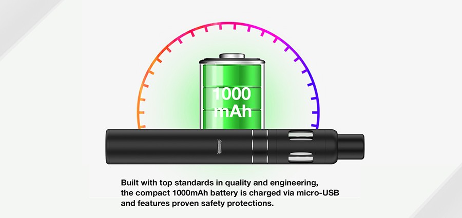 A large-capacity 1000mAh built-in battery is built into the Endura T18II Mini.