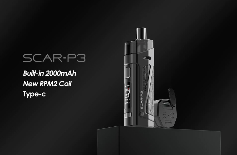 The Smok Scar P3 is a versatile pod kit that can be used effectively by vapers of all experience levels.