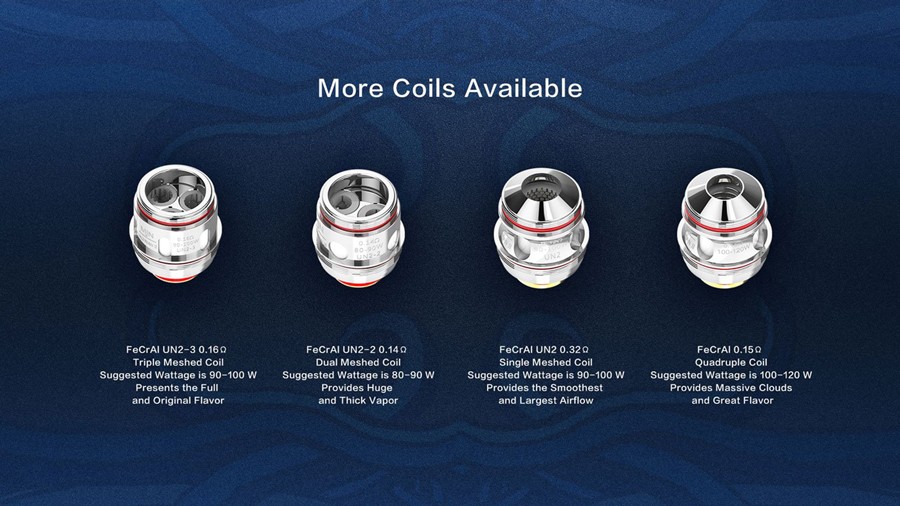 The Uwell UN coil series supports different styles of vaping