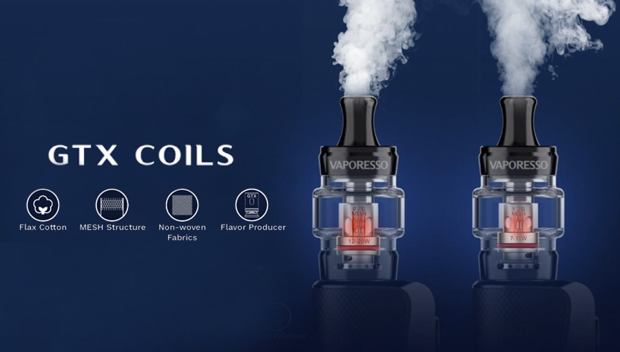 Vaporesos GTX coils create a small amount of vapour and deliver better flavour from high PG e-liquid.