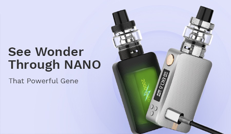 The Gen Nano sub ohm vape kit is powered by a built-in 2000mAh battery for a longer battery life.