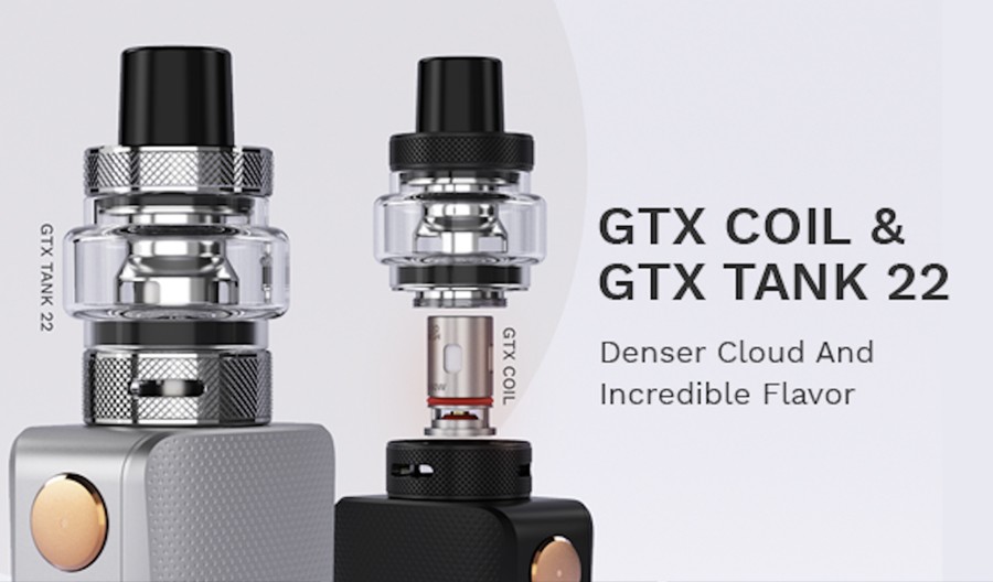 Capable of producing a larger amount of vapour and featuring a 2ml e-liquid capacity, the GTX 22 vape tank is the ideal counterpart to the Nano mod.